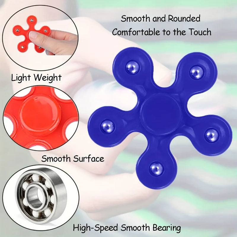 Spinner de Plástico Colorido – Brinquedo Relaxante para Crianças