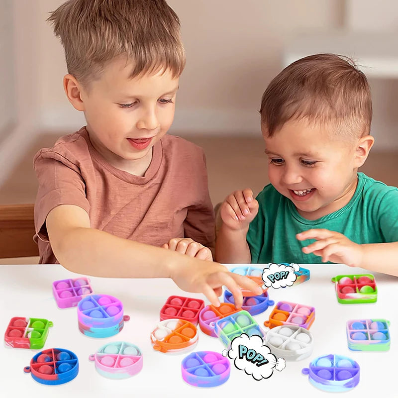 Brinquedo Pop It Portátil – Chaveiro Divertido e Anti-estresse