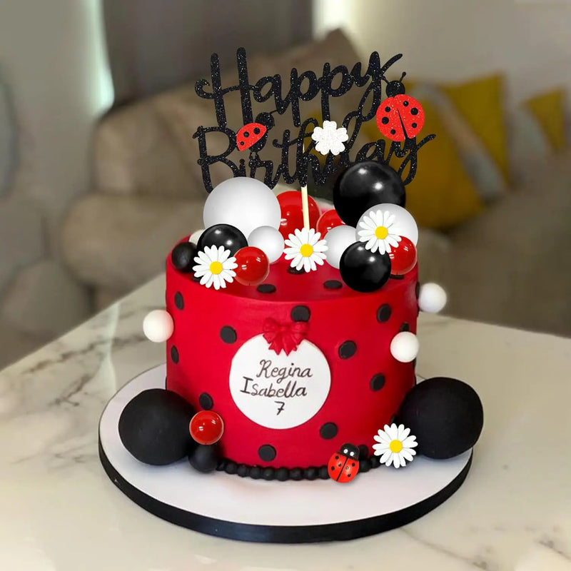 Topo de Bolo Ladybug - Decoração de Aniversário Infantil