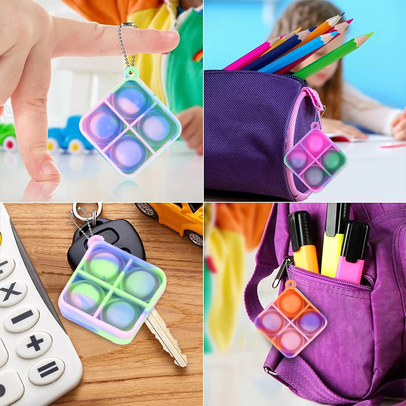Brinquedo Pop It Portátil – Chaveiro Divertido e Anti-estresse