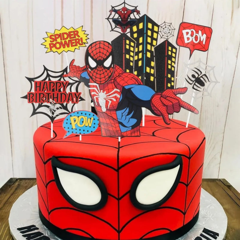 Topper de Bolo Homem-Aranha - Decoração Festa Infantil