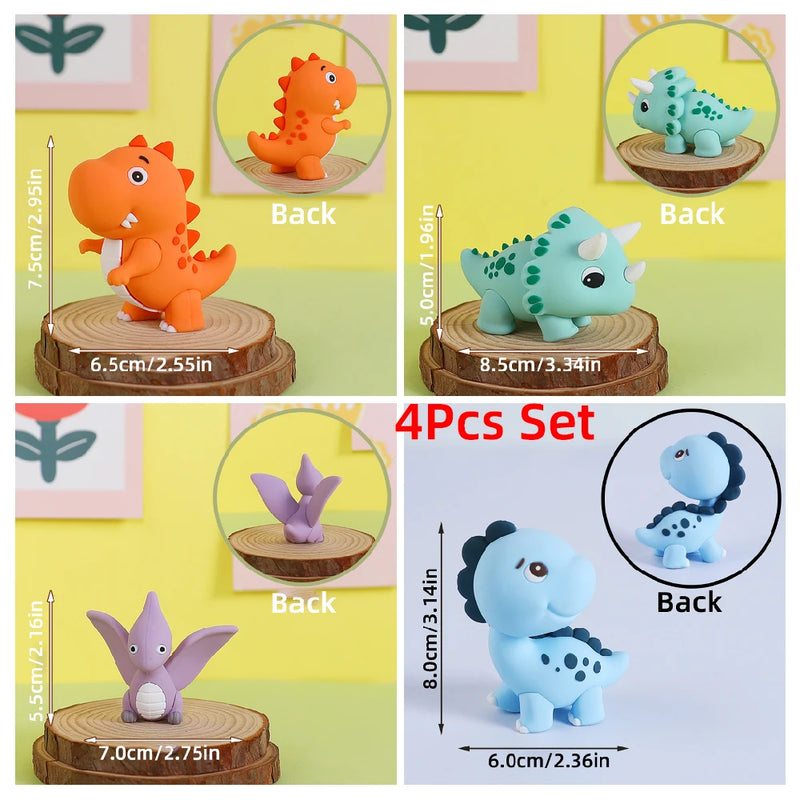 Topo de Bolo Dinossauro com Balões - Festa Infantil