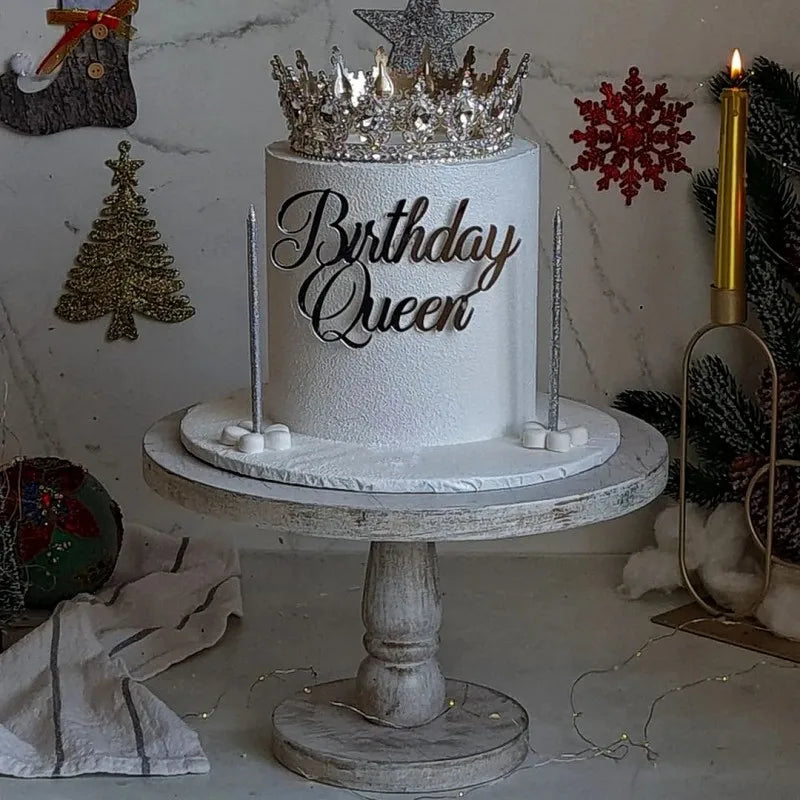 Topo de Bolo Princesa com Coroa - Decoração de Aniversário