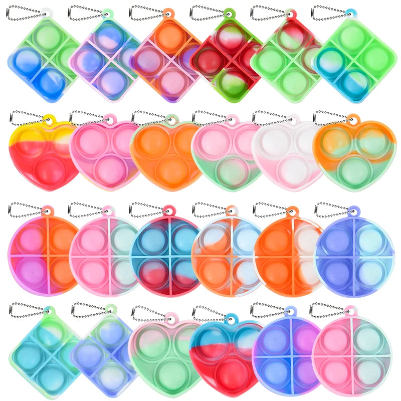 Brinquedo Pop It Portátil – Chaveiro Divertido e Anti-estresse
