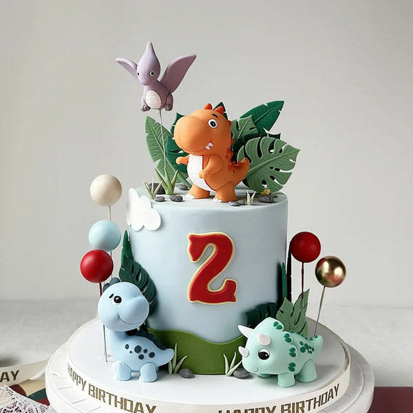 Topo de Bolo Dinossauro com Balões - Festa Infantil