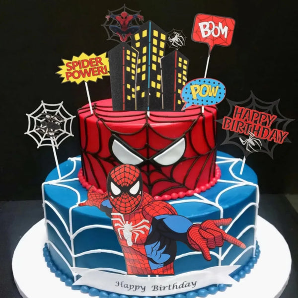 Topper de Bolo Homem-Aranha - Decoração Festa Infantil