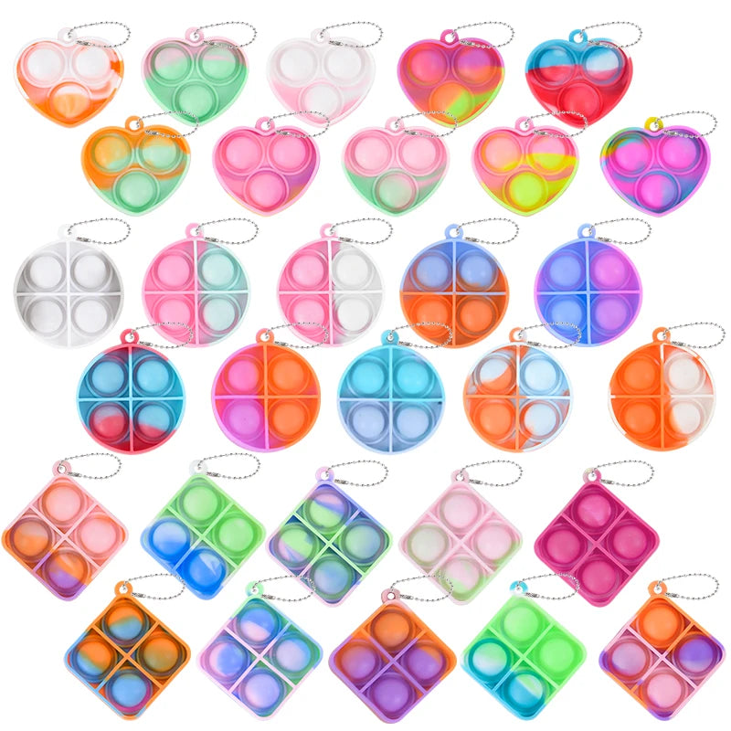 Brinquedo Pop It Portátil – Chaveiro Divertido e Anti-estresse