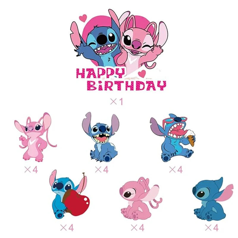 Topo de Bolo e Cupcake Stitch - Decoração Festa Infantil