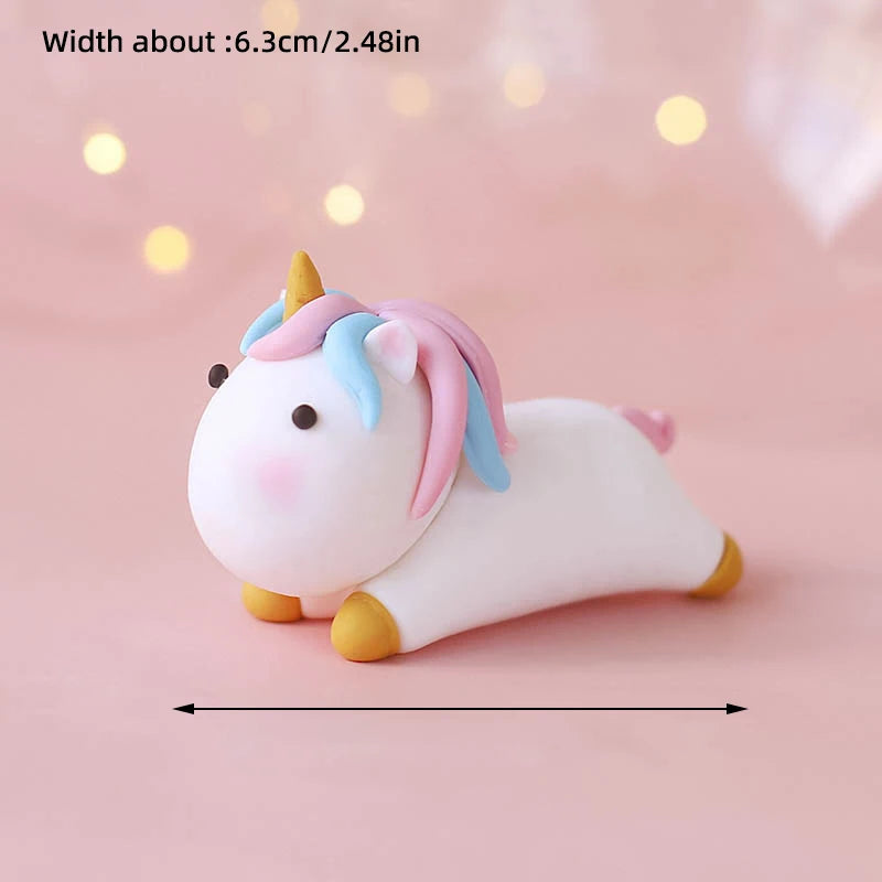 Topo de Bolo Unicórnio com Arco-Íris - Festa Infantil