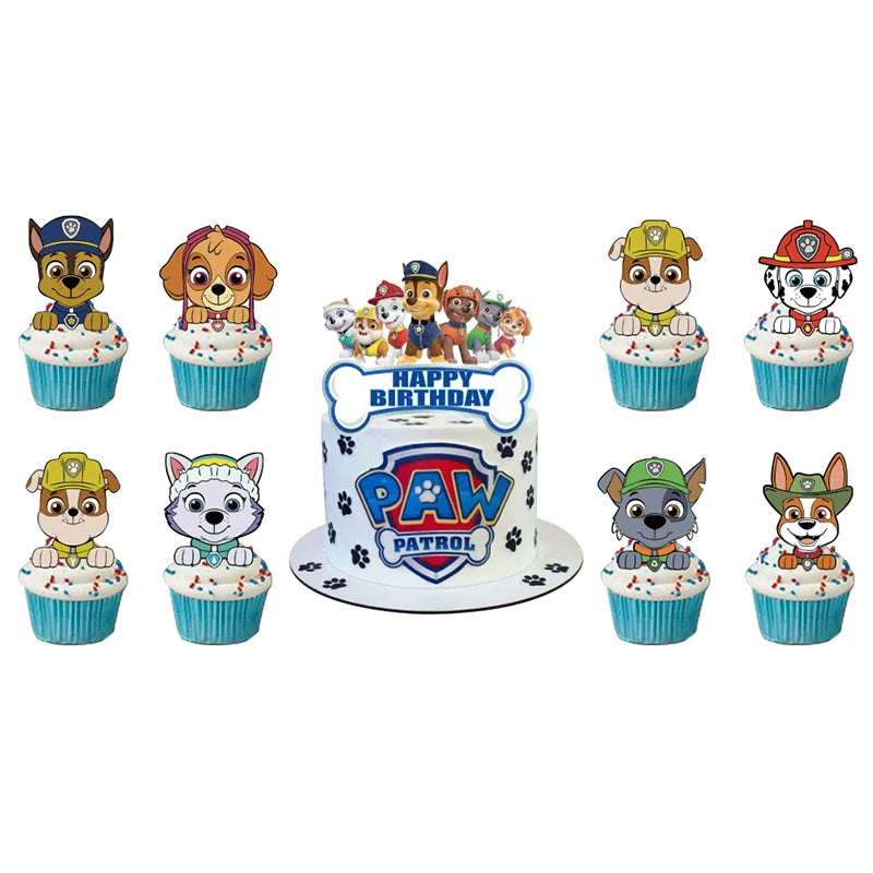 Topo de Bolo e Cupcake Patrulha Canina