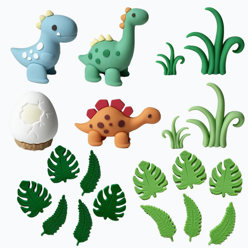 Topper de Bolo Dinossauro com Arco-Íris - Festa Infantil