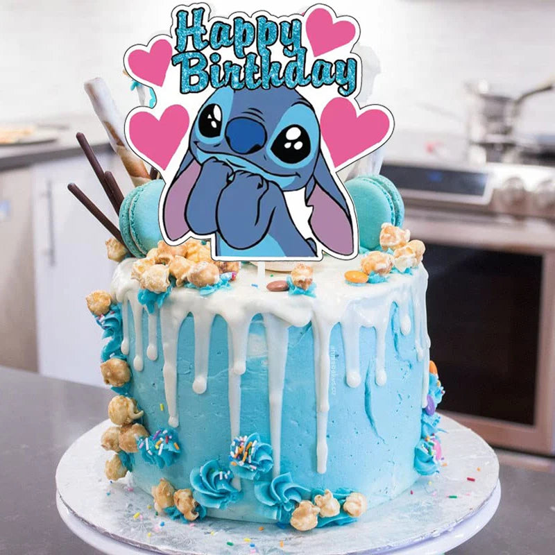 Topo de Bolo e Cupcake Stitch - Decoração Festa Infantil