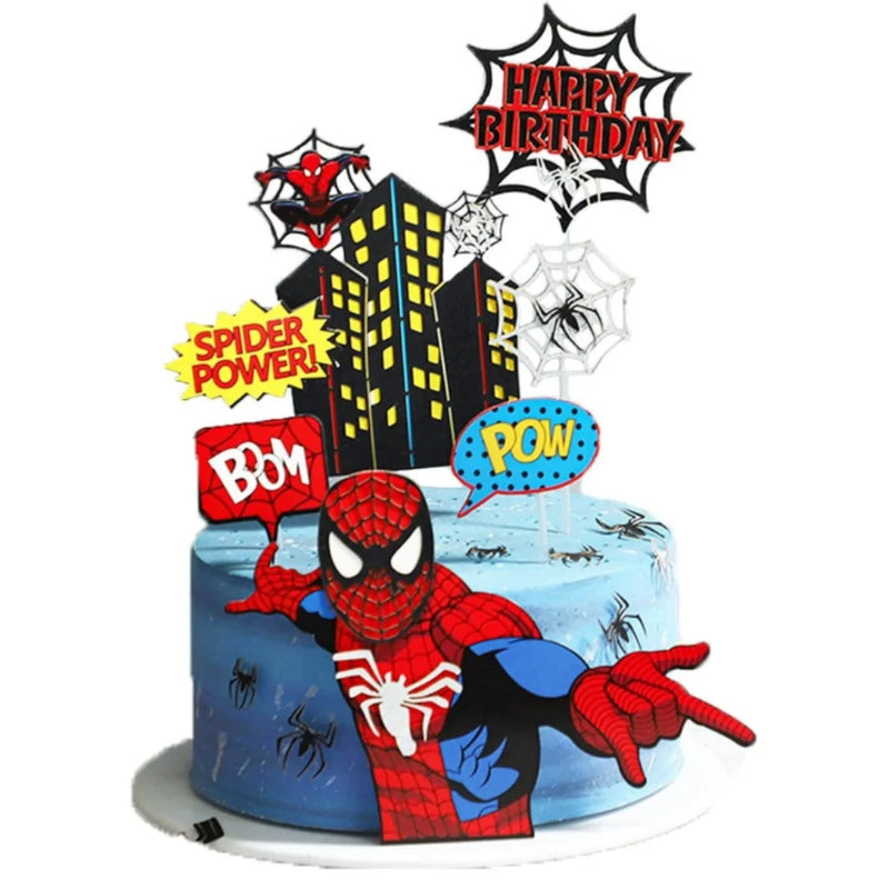 Topper de Bolo Homem-Aranha - Decoração Festa Infantil