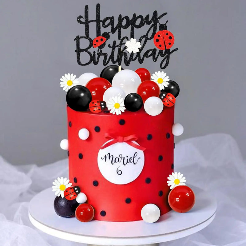 Topo de Bolo Ladybug - Decoração de Aniversário Infantil
