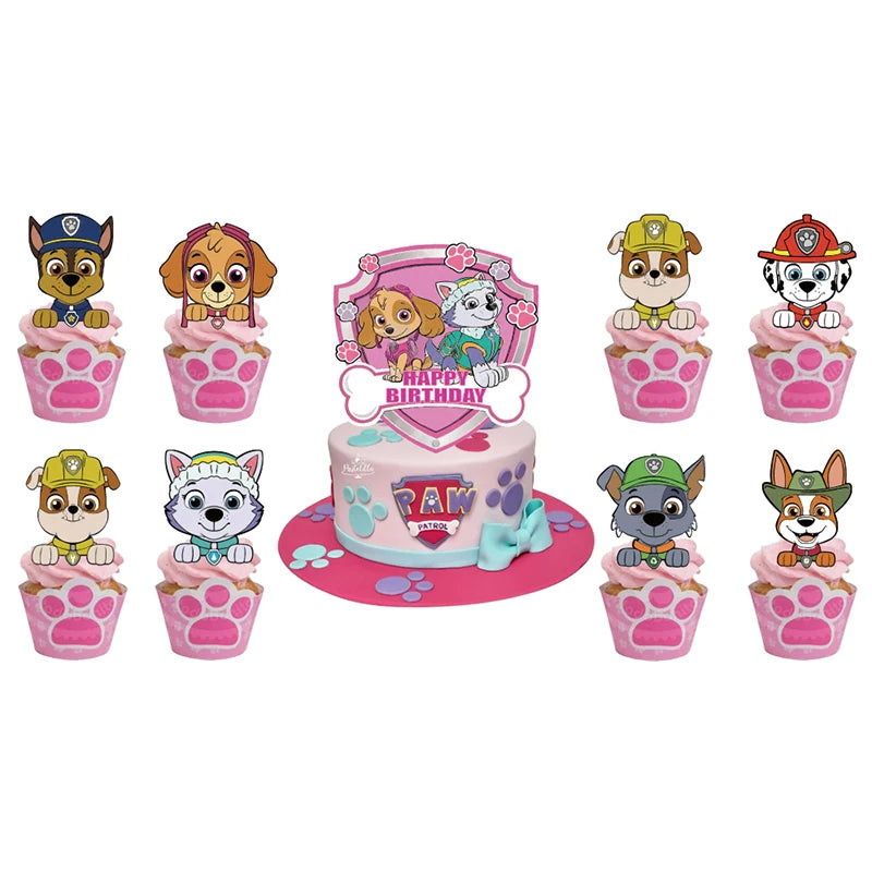 Topo de Bolo e Cupcake Patrulha Canina