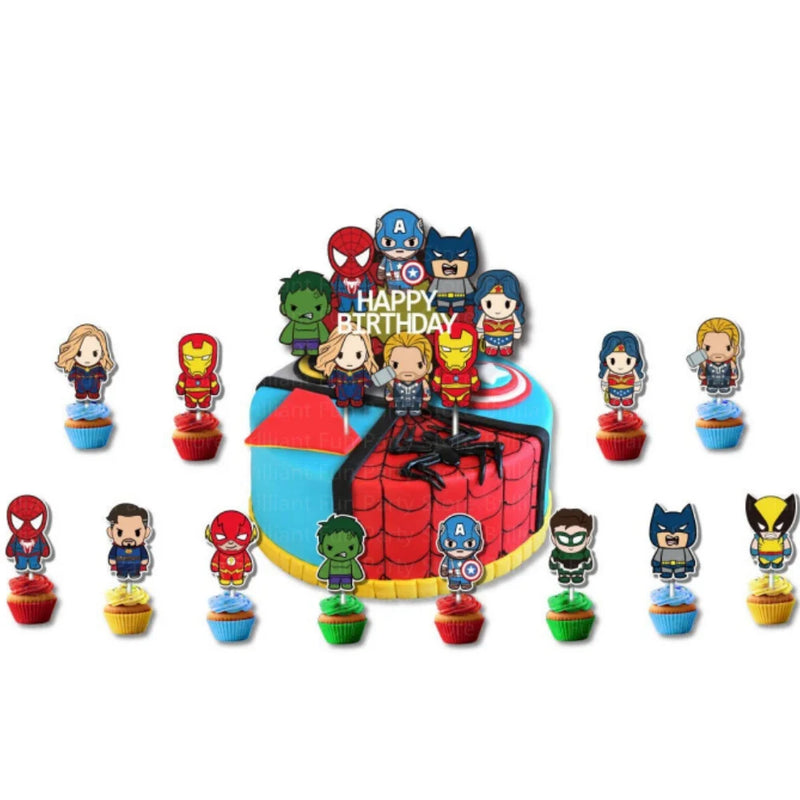 Topo de Bolo e Decoração Vingadores - Festa Infantil
