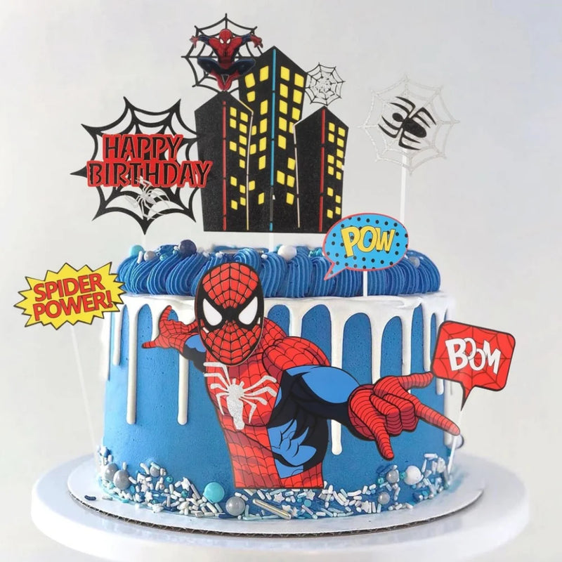 Topper de Bolo Homem-Aranha - Decoração Festa Infantil
