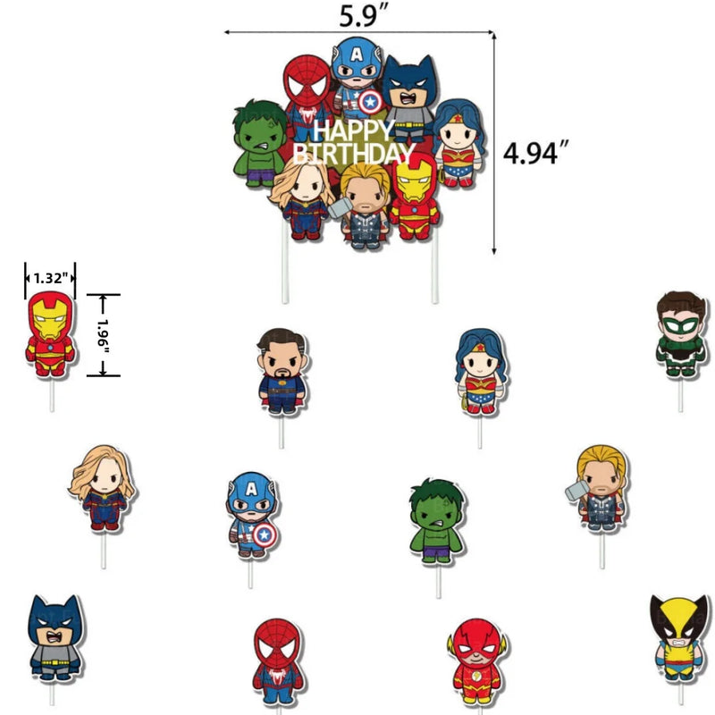 Topo de Bolo e Decoração Vingadores - Festa Infantil