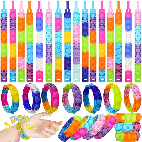 Bracelete Pop It Colorido – Brinquedo Sensacional para Crianças e Adolescentes