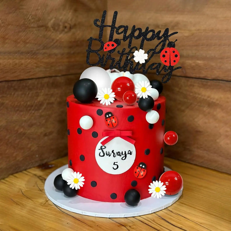 Topo de Bolo Ladybug - Decoração de Aniversário Infantil
