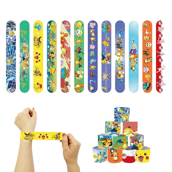Pulseiras Pokémon Coloridas - Conjunto com 6 Modelos