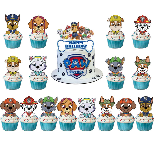 Topo de Bolo e Cupcake Patrulha Canina